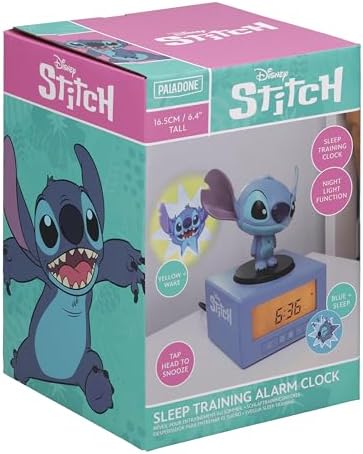 Disney Stitch Sleep Training Alarm Clock with Night Light