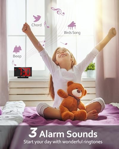 GOLOZA Digital Alarm Clock with Night Mode and Custom Brightness