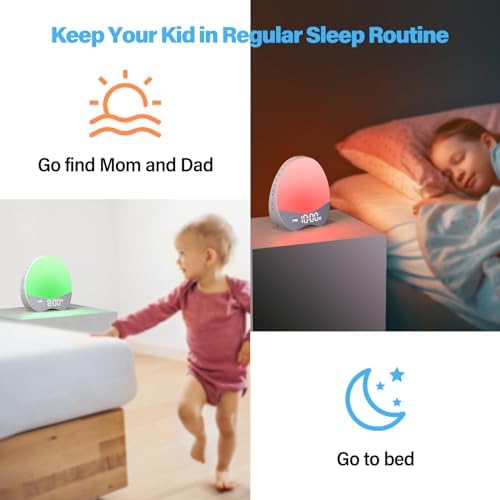 Welgo Kids Sleep Trainer Alarm Clock with Night Light