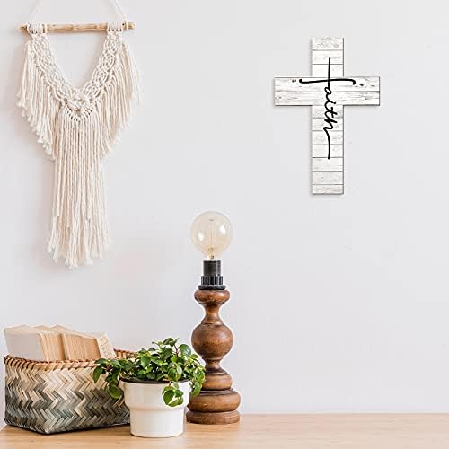 Jetec 3 Pieces Faith Love Hope Cross Wall Decor