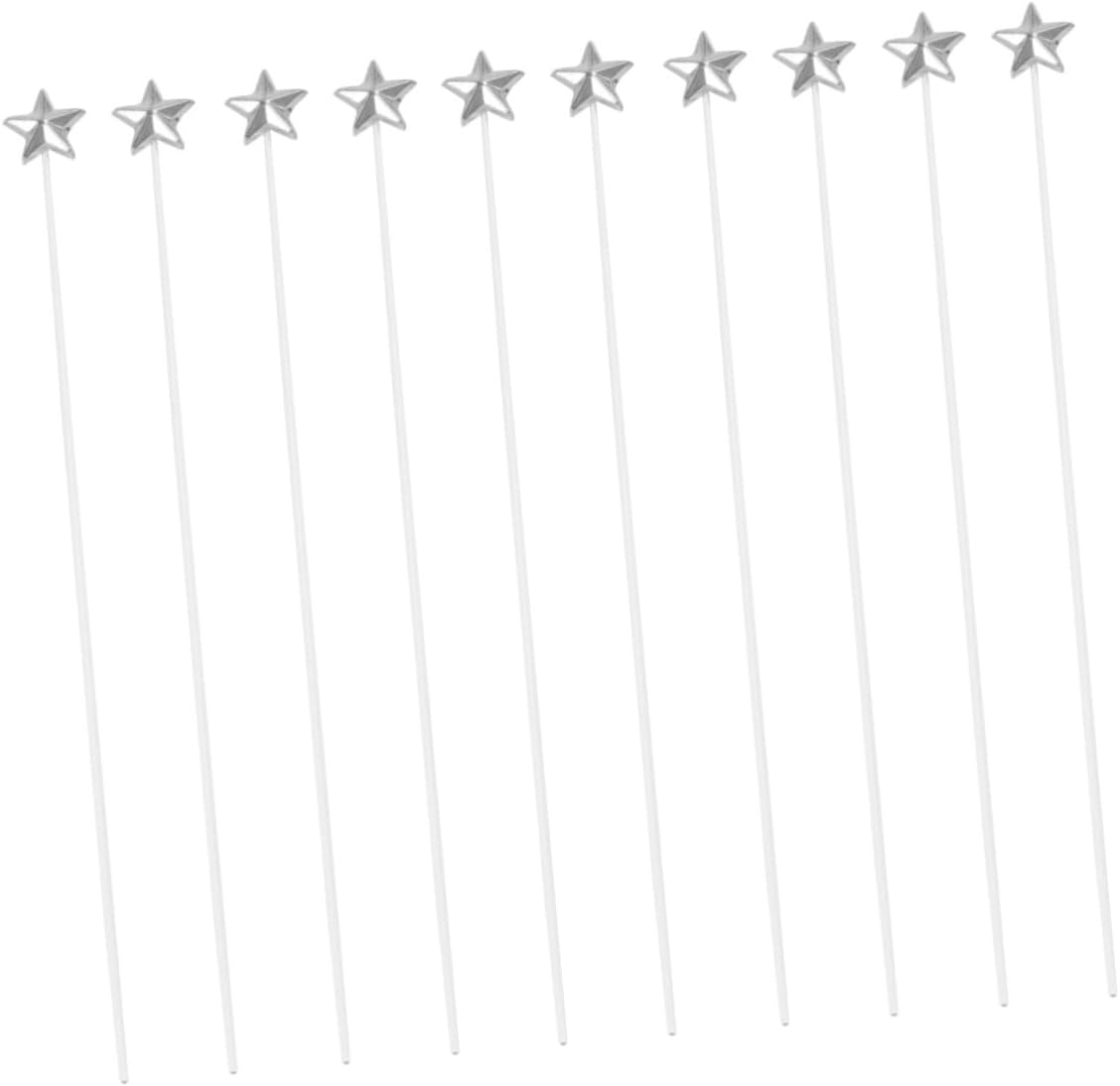 50pcs Silver Star Cake Toppers for Parties and Celebrations
