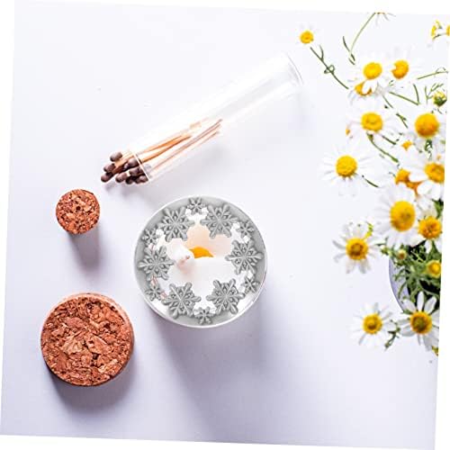 1pc Christmas Candle Jar Lid Zinc Alloy Snowflake Decor Topper
