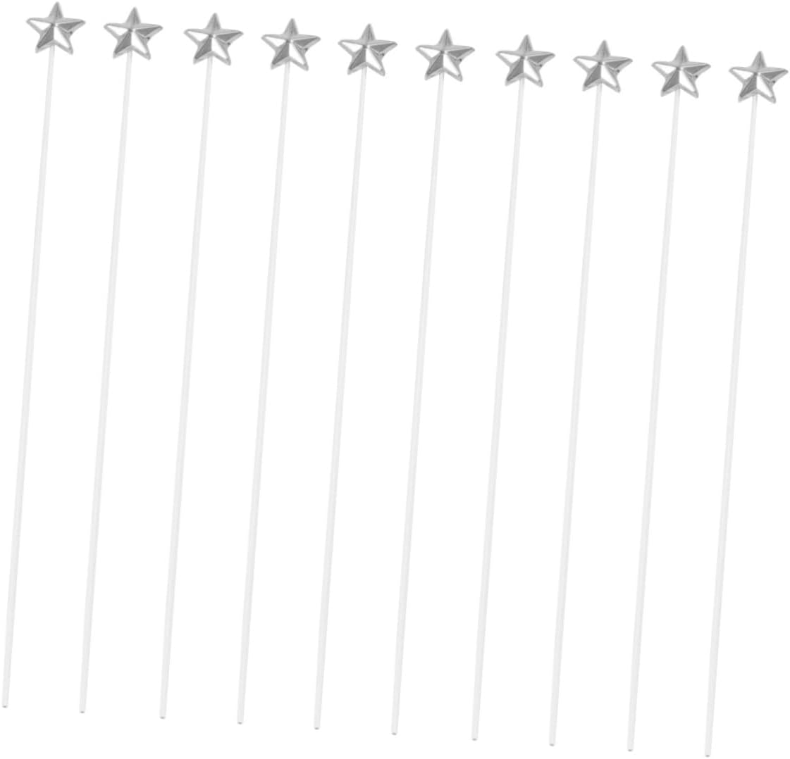 50pcs 3D Silver Star Cake Toppers for Birthday Celebrations