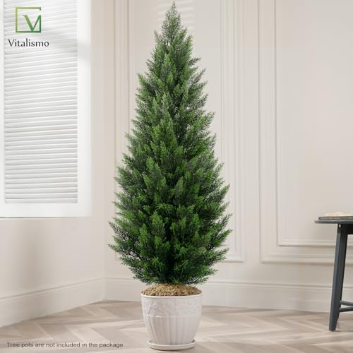 Realistic Artificial Cedar Topiary Trees 5FT 2 Sets