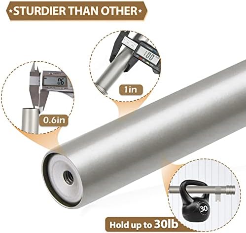 TONIAL 1 Inch Heavy Duty Double Curtain Rods