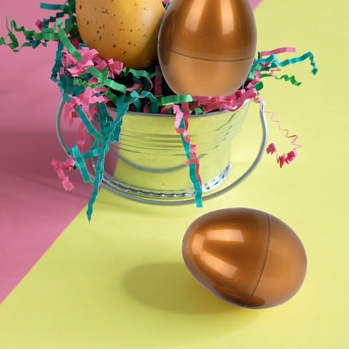 12pcs Golden Easter Egg Metallic Empty Goodie Eggs