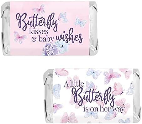 Butterfly Girl Baby Shower Stickers 42 Count
