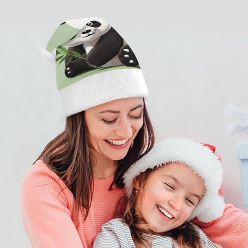 Cute Panda Christmas Hat for Adults and Kids