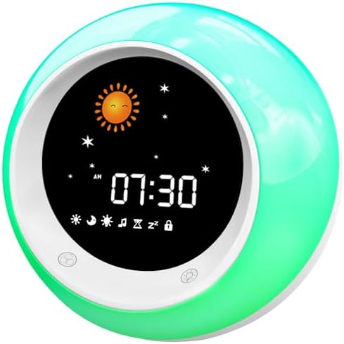 ICODE Sun Moon Rise Kids Alarm Clock