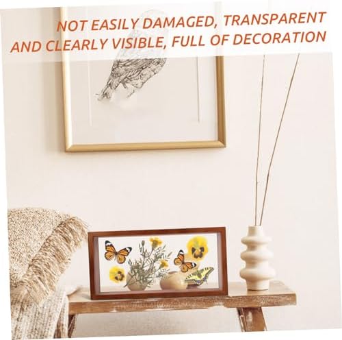 Healifty Deep Shadow Box Rectangle 12x18in Photo Frame Wood Flower Display Stand