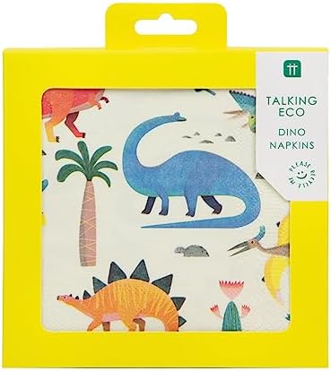 Talking Tables Dinosaur Paper Napkins 13x13 20Pk