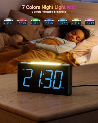 Rocam Digital Alarm Clock with 75 Inch LED Display