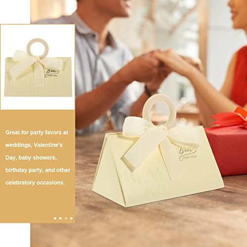 20pcs Elegant Triangle Candy Boxes for Valentines Day and Wedding Favors
