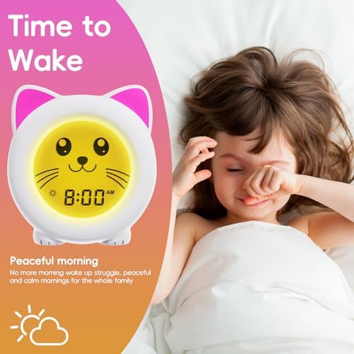 BH Sleep Trainer Clock for Toddler - Kitty Cat Alarm Clock