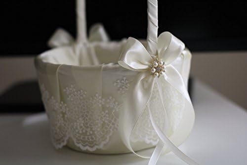 Alex Emotions One Flower Girl Basket Ivory Wedding Basket