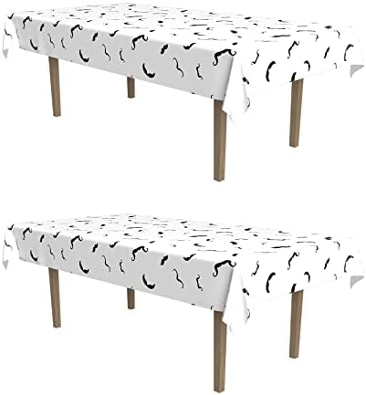 Beistle 2 Piece Plastic Moustache Table Covers