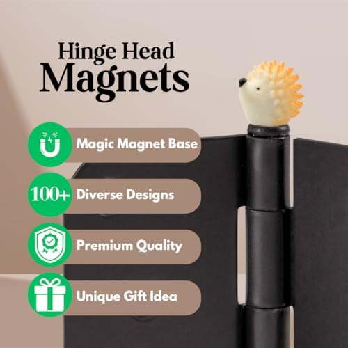 Cute Hedgehog Hinge Decor Topper Set of 6