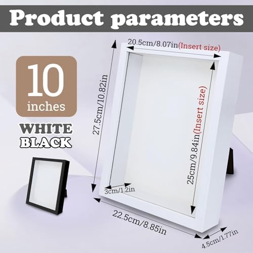 FuninCrea 8x10 Inch Shadow Box Frame Brown