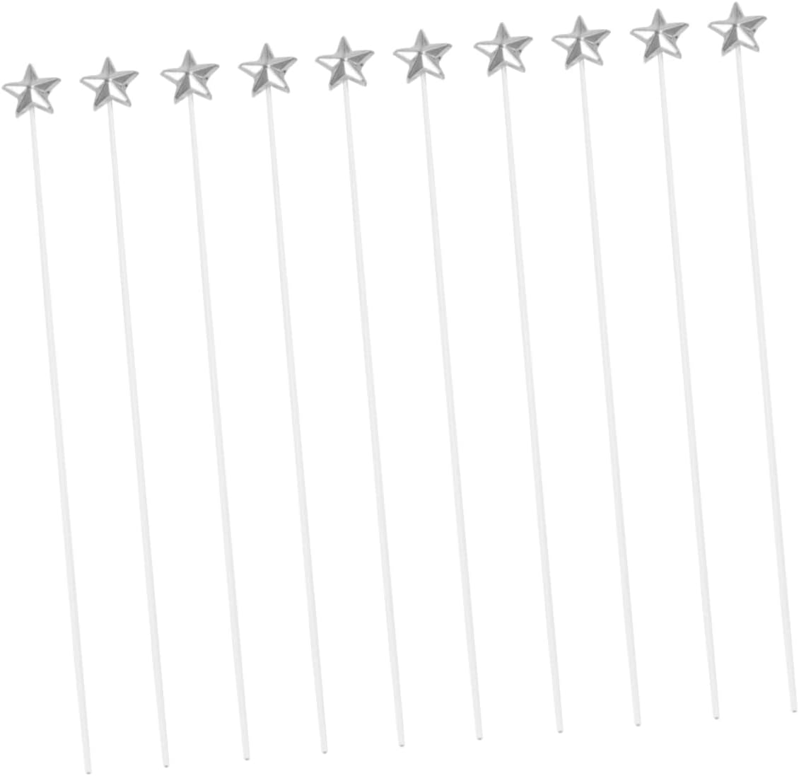 50pcs Silver Five-Pointed Star Cake Toppers
