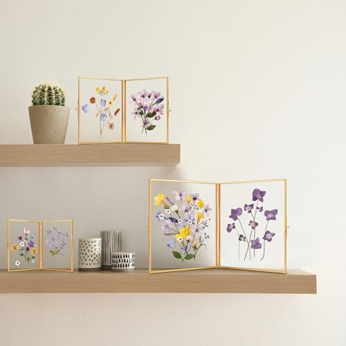 Redhugo Brass Pressed Flower Frame 4x6 Inches
