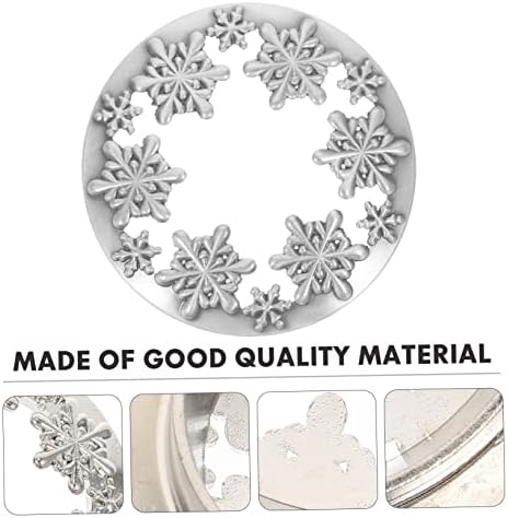 Sewroro Christmas Candle Jar Lid Snowflake Design Candle Holder Cover