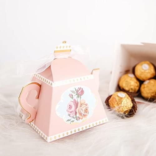 25 Mini Teapot Favor Boxes Dusty Rose