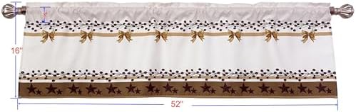 Country Stars Bows Red Berry Barn Valance Curtain for Privacy
