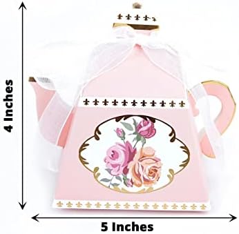 25 Mini Teapot Favor Boxes Dusty Rose