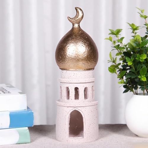 Hebdids Decorative Mosque Tower with Gold Dome