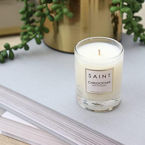 Saint Scented Votive Candle with Prayer and Coin