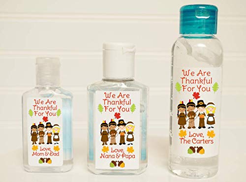 Personalized Thanksgiving Party Favor Labels 30 Stickers Only