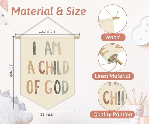 Boho Classroom Decor I Am A Child Of God Banner