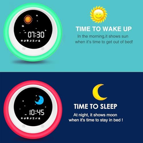 ICODE Sun Moon Rise Kids Alarm Clock