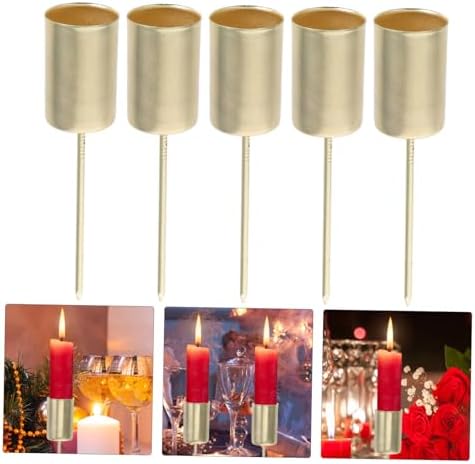 5pcs Candle Holder Christmas Tree Clip Decor Insert Set