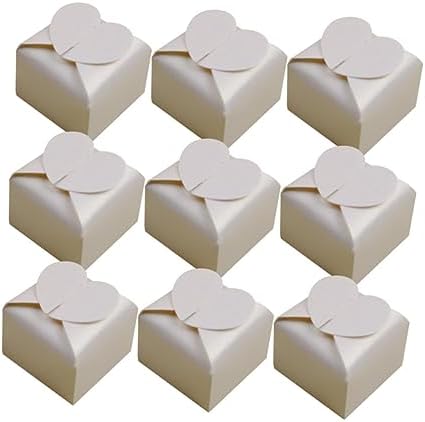 FRCOLOR 50pcs Heart Shaped Candy Boxes for Celebrations