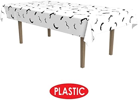 Beistle 2 Piece Plastic Moustache Table Covers