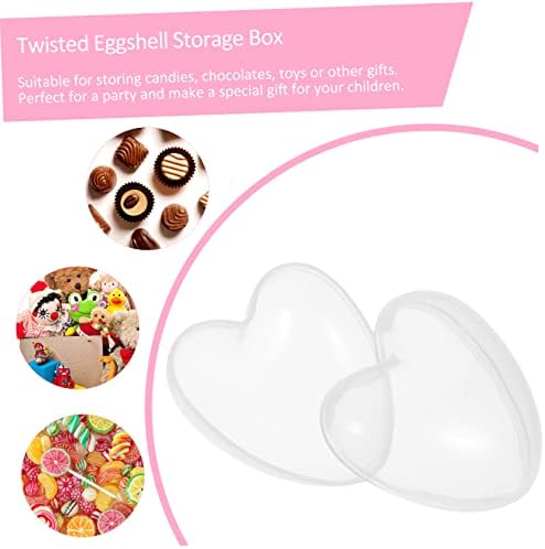 40pcs Heart Shaped Fillable Balls for Party Favors and Gumball Machines