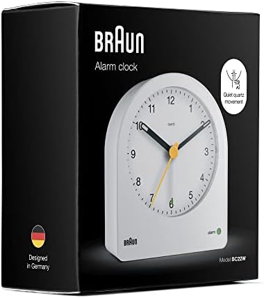 Braun Classic Analogue Alarm Clock with Snooze and Continuous Backlight