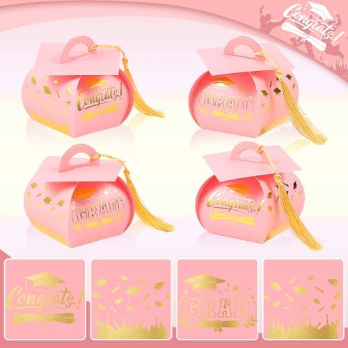 Spakon 30 Pcs Graduation Cap Party Favors Box Set