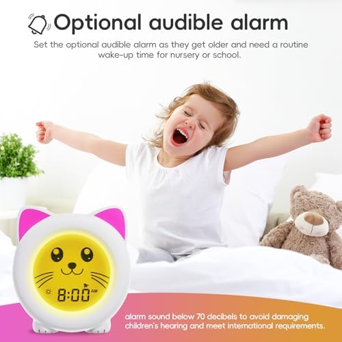 BH Sleep Trainer Clock for Toddler - Kitty Cat Alarm Clock