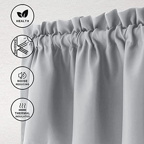 Hiasan Valance Curtains Silver Grey 52x18 1 Panel