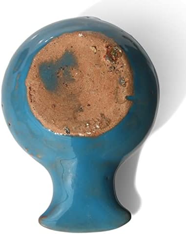 Herodian Glazed Oil Lamp Blue Handmade Hanukkah Judaica Gift