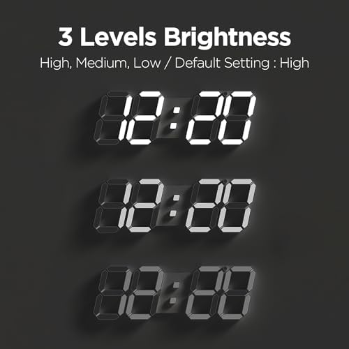 Mooas 3D LED Clock with Calendar and Remote Control
