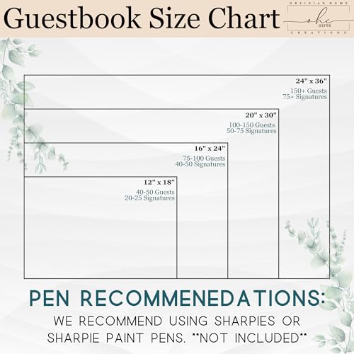 Personalized Last Name Guest Book with 3D Design