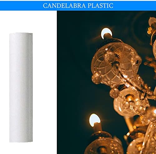 Ciata 12 Pack White 24 Inch Plastic Candle Covers