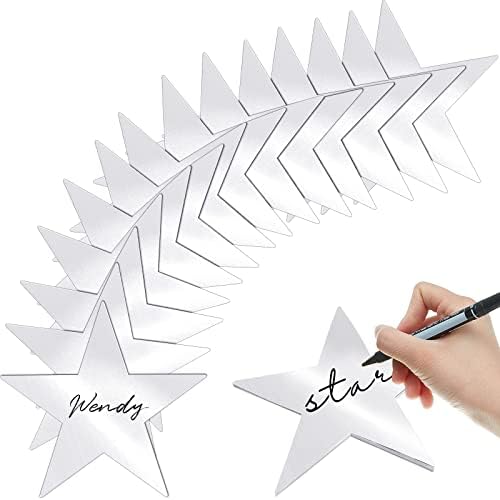 Leinuosen 80 Pieces 6 Inch Silver Stars Cutouts Decorations