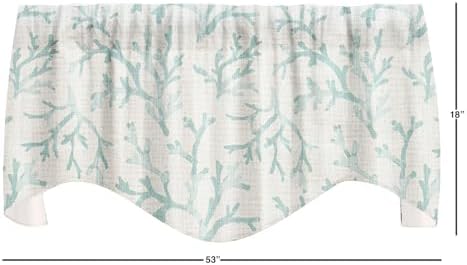 Turquoise Blue Valance Curtains for Kitchen and Living Room