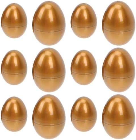 12pcs Golden Easter Egg Metallic Empty Goodie Eggs