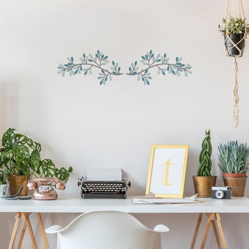 Hotop 2 Piece Metal Tree Leaf Wall Decor