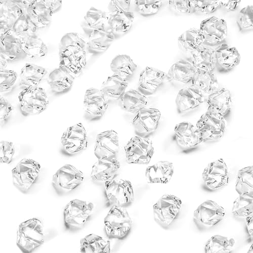 DomeStar 1050PCS Clear Acrylic Ice Rocks Vase Decor